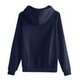 thumbnail image 4 of BDPORKAS Sweatshirt For Women Zip Up Hoodies Jacket Drawstring Casual Long Sleeve Zipper Pullover Y2K Back To School Hoodies Navy, 4 of 5