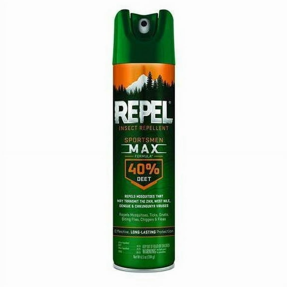 Repel 33801 6-1/2-Ounce Sportsmen Max Formula 40-Percent DEET Spray, Case Pack of 1 Insect, Aerosol, 6.5 oz