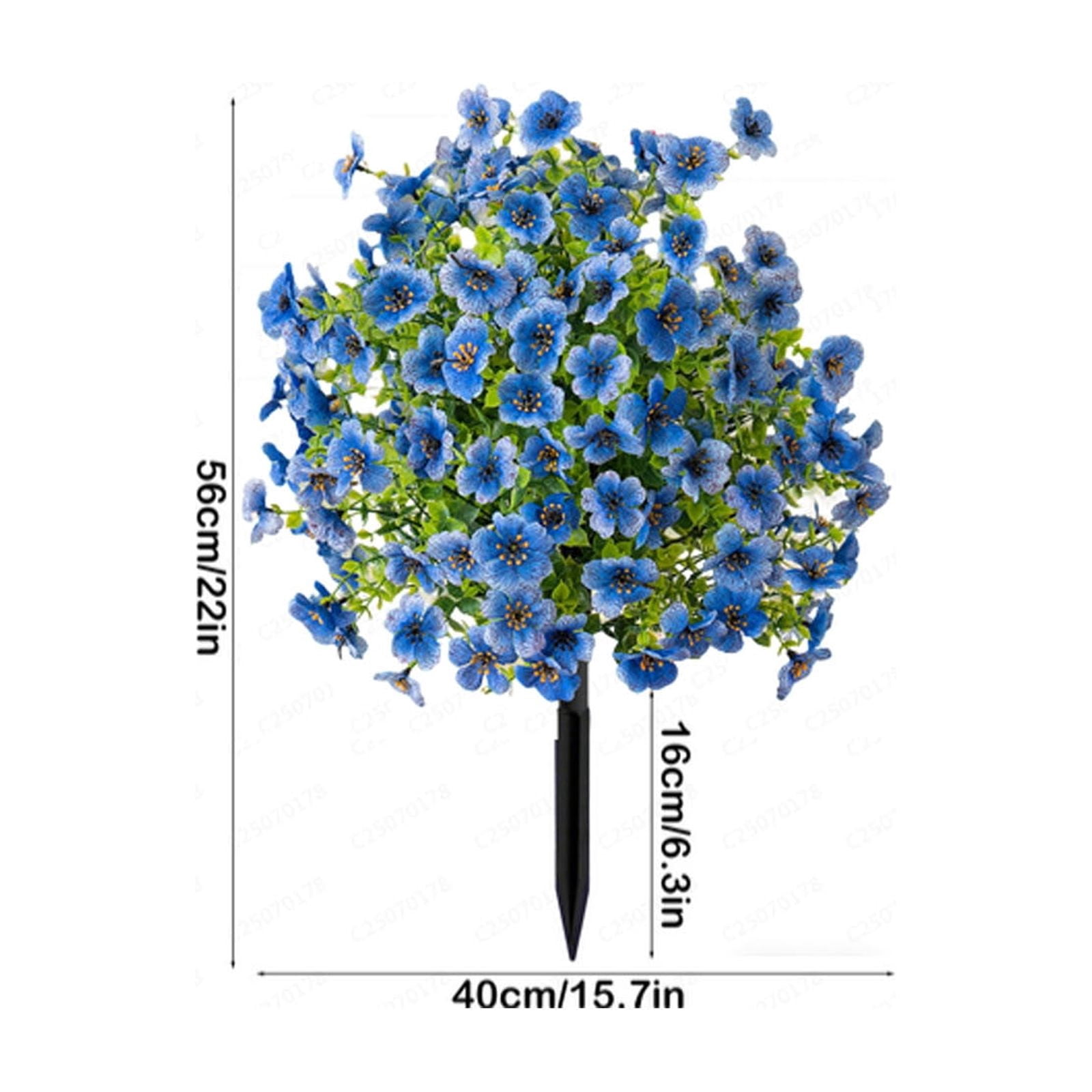 Roiihwy Artificial Flowers with Spikes for Outdoor, Faux Greenery Shrubs, Realistic Fake Bushes Plants for Garden, Yard, Front Porch, Patio Decor