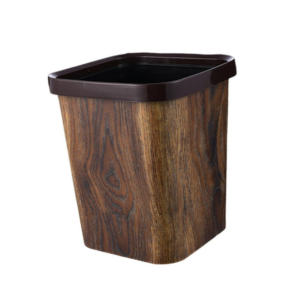 Contenedor de basura, bote de basura interior, sin tapa, cesto de papel de desecho grande y duradero, contenedor de basura para inodoro, para baños, d , Cuadrado 12L