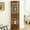 Oak, variant on Adjustable Shelves Glass Corner Display Cabinet with Light for Figurine Display