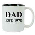 thumbnail image 1 of Dad Established Dad EST. 1978 11 Ounce Ceramic Coffee Mug with C-Handle, Black - By CustomGiftsNow, 1 of 1