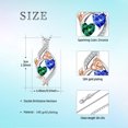 thumbnail image 6 of Taioiat Double Birthstone Necklaces for Women 18K Gold Plated Birthstone Rose Flower Jewelry Anniversary Valentines Day Mother's Day Birthday Gifts for Her Wife Girlfriend Mom, 6 of 7