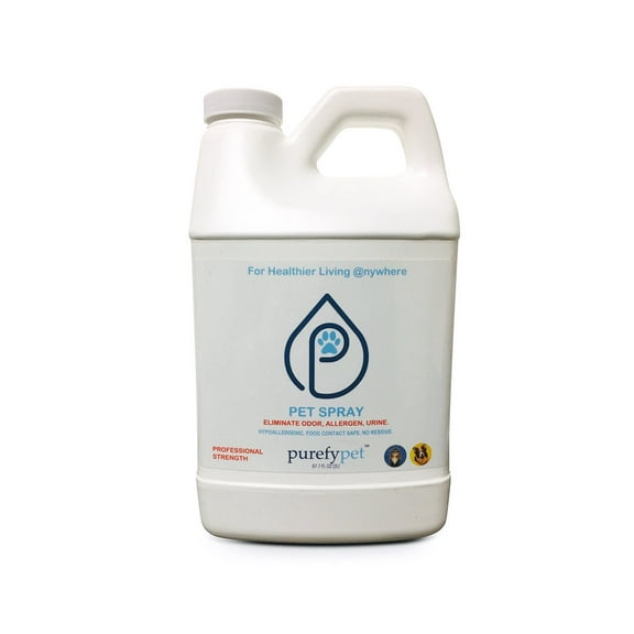 PUREFY Pet Spray (68oz Refill) Eliminate Pet Inanimate Allergens and Pet Urine from the Environment. Precent Marking. Pet Odor Eliminator. Unscented. No residue. Pet Friendly. Ready to Use.