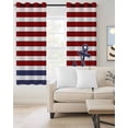 thumbnail image 2 of Anchor Red Blackout Curtains 45 Inches Long for Bedroom, Modern Navy Blue White Striped Nautical Thermal Insulated Room Darkening Black Out Window Curtain Panels Grommet Drapes for Living Room, 2 of 8
