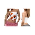 thumbnail image 3 of Mialoley Women Tube Tops Flower Print Boat Neck Strapless Tops Tank Tops Summer Backless Bandeau Shirts, 3 of 9