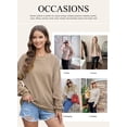 thumbnail image 6 of Eytino Womens Sweatshirt Oversized Casual Crew Neck Loose Corduroy Sweatshirt Pullover Fashion Long Sleeve Comfy Tops, 6 of 9