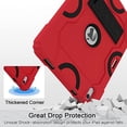 thumbnail image 3 of Kids Case for iPad (A16) 11th Generation 11 Inch 2025, iPad 10th Generation 10.9" 2022 Durable Rugged Heavy Duty Shockproof Lightweight Stand Cover for iPad 10th / 11th Gen,Red + Black, 3 of 11