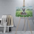 thumbnail image 4 of Happy Easter Hello Spring Boston Terrier Playing Football Horizontal Matte Canvas Poster Gentleman Dog Lover Gifts Wall Art Home Decor - 13003, 4 of 5