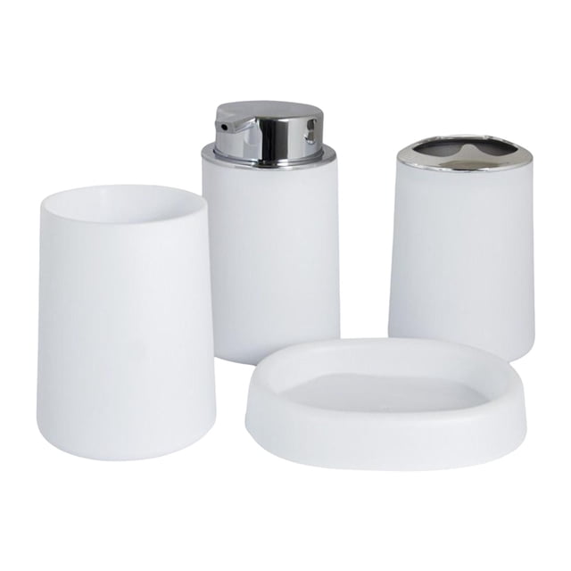 Juego de accesorios de baño, dispensador de jabón para encimera, vaso decorativo recargable para cepillo de para baño y hogar, para encimera,