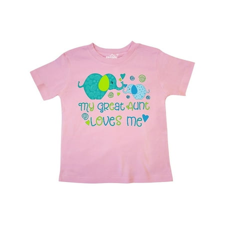 

Inktastic My Great Aunt Loves Me- cute elephants Gift Toddler Boy or Toddler Girl T-Shirt