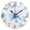 Black Needle, variant on 10" Artistic Round Wall Decorative Desk Clock Wall Clock Home Decor Blue Pastel Flowers