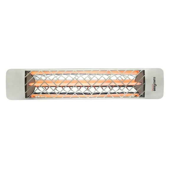 Eurofase Heating - 2000 Watt Single Element 39 Inch Electric Patio Heater-480 Voltage-Stainless Steel Finish-Chevron Decorative Fascia