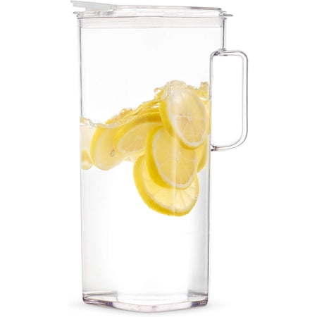 Komax Large Water Pitcher 77 Oz (2.4-qt), Clear Tritan Plastic Jug