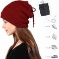 thumbnail image 4 of CEHVOM 2 In 1 USB Heated Knitted Hat And Neck Gaiter Set Winter Warm Fleece Hat Heating Circle Loop Scarf For Men And Women, 4 of 8