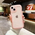 thumbnail image 2 of Phone Case for iPhone 15 6.1 inches, Soft TPU Wavy Edges Precise Camera Protection Shockproof Phone Covers for Women Men Boy Girls (Pink), 2 of 12