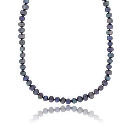 3 Mother Of Pearl - Mother's Day Special - Pearl Necklace Gray Black Heart Clasp