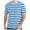 Light Blue, variant on Color Blocked Striped Navy Striped Men Casual Loose Trendy Comfortable Foreign Trade Business Sports Round Neck Short Sleeved T Shirt Cotton T-Shirts Men Light Blue XXXXXXL