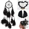 thumbnail image 3 of 400Pcs Black Assorted Feathers, 4 Styles Goose Feathers for DIY Crafts Dream Catchers Handmade Earring Wedding Holiday Home Activities Decorations, 3 of 6