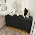 thumbnail image 5 of MDQMD Sideboard Buffet Cabinet with 3 Doors for Living Room,Coffee Bar with Adjustable Shelves for Dining Room,Black, 5 of 11