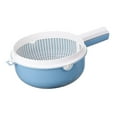 thumbnail image 2 of WeiLaiKeQi Fruit Cleaning Basin Thicken Material Food Strainer for Potato Salads Tomato Blue, 2 of 9