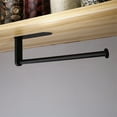 thumbnail image 3 of Paper Holder Paper Towel Holder Mrmosy Optional Perforated or Self-Adhesive Wall Mount Paper Towel Holder for Kitchen Sturdy and Durable Kitchen Organization Black, 3 of 11