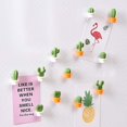 thumbnail image 3 of Conjunto de 12 lindos imanes de nevera con forma de cactus, lindos imanes de nevera con patrón. Afortunado Sencillez, 3 of 4