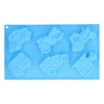 thumbnail image 3 of Herramienta para Hornear Molde de Pastel de Silicona de 6 Rejillas para Cocina de Panadería Casera Azul, 3 of 7