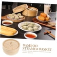thumbnail image 5 of Bamboo Steamer Basket Set Lid Household Kitchen Bun Steamer for Dim Sum 1-Piece Practical Cooking Accessory, 5 of 5