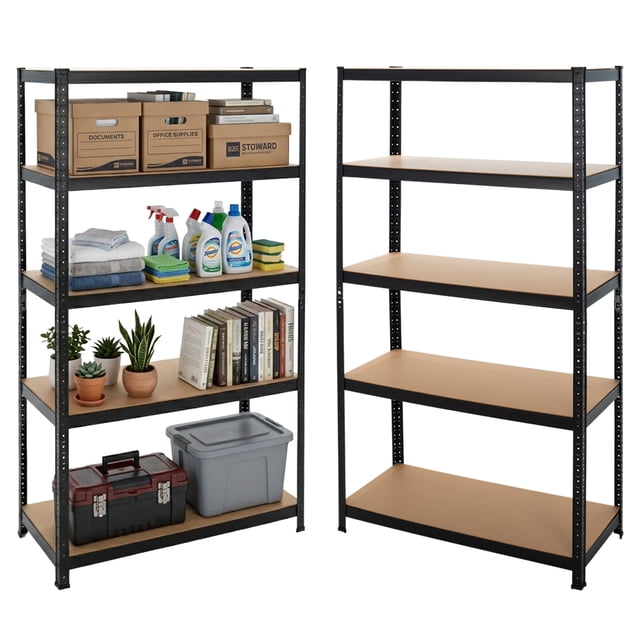 Set de 2 Estantes Metálicos Organizador Anaquel Mueble 5 Niveles
