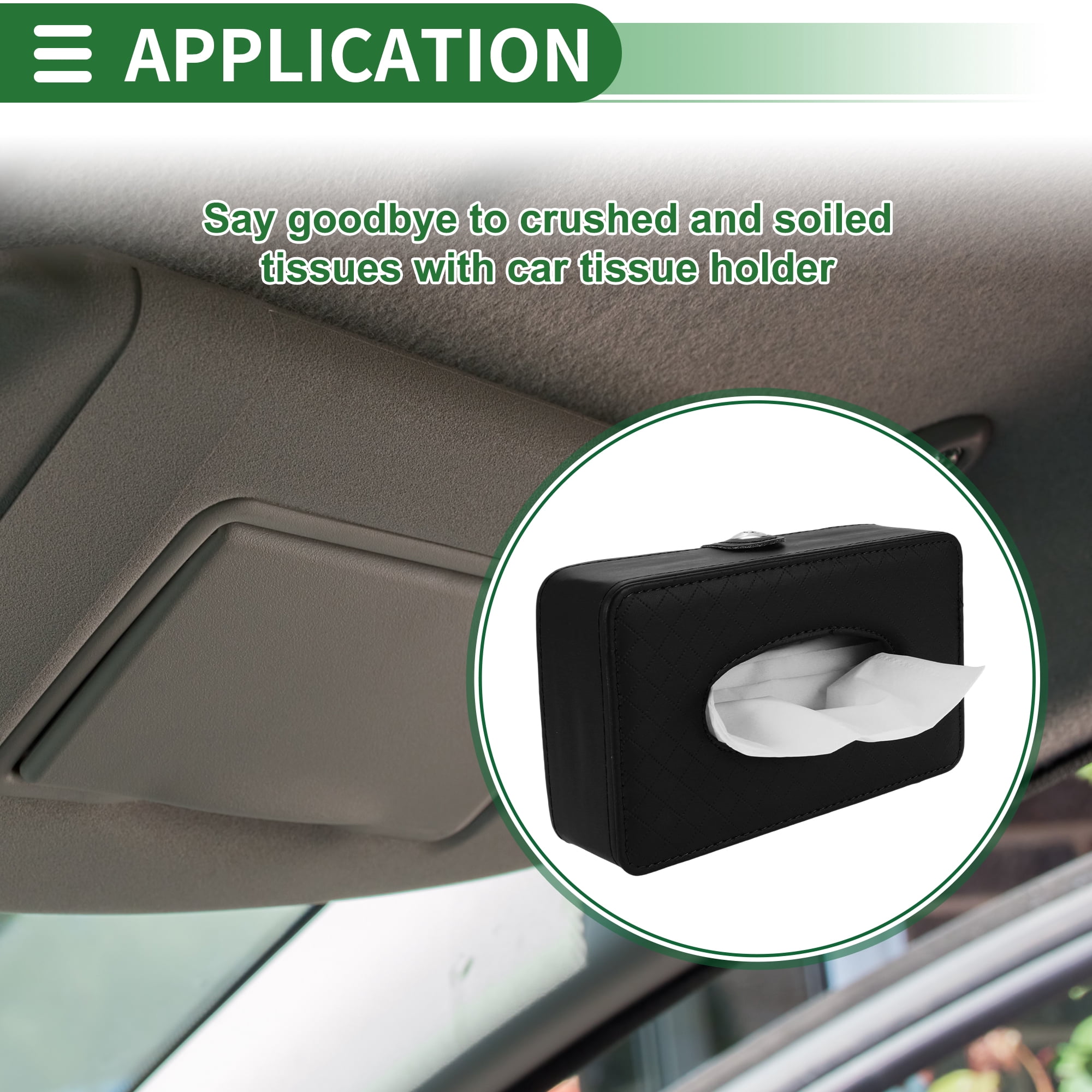 Unique Bargains Universal Car Tissue Holder Tissues Box Cover Car Backseat Extra Large
