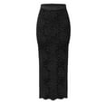 thumbnail image 6 of MIXUE Skirts For Women Summer Floral Lace Solid Color High Waist Beach Maxi Skirt Streetwear,Black,S, 6 of 6