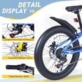 thumbnail image 3 of iRerts 24 inch Kids Mountain Bikes, 7 Speed Fat Tire Mountain Bicycle w/ Disc Brakes, Bike for kids Teen Boys Girls 10+ Years Old, Bikes Suit for Rider Height 56"-66", 85% assembled (Blue), 3 of 6