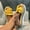 Yellow, variant on AOOCHASLIY Sandals Women Bowknot Beach Summer Slippers Platform Slope Heels Plus Size Shoes