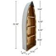 thumbnail image 4 of Wood Hanging Boat Shelf Nautical 3-Tiered Shelves Beach Themed Decorative Bookcase Wooden Wall Art Ornament Display Shelf, 4 of 6
