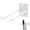 White- three holes, variant on Heavy Duty Garage Tool Organizer Wall Mount, 10 Inch Space-Saving Dual Hooks for Garden Tools, Brooms, Rakes - Strong Iron Rack
