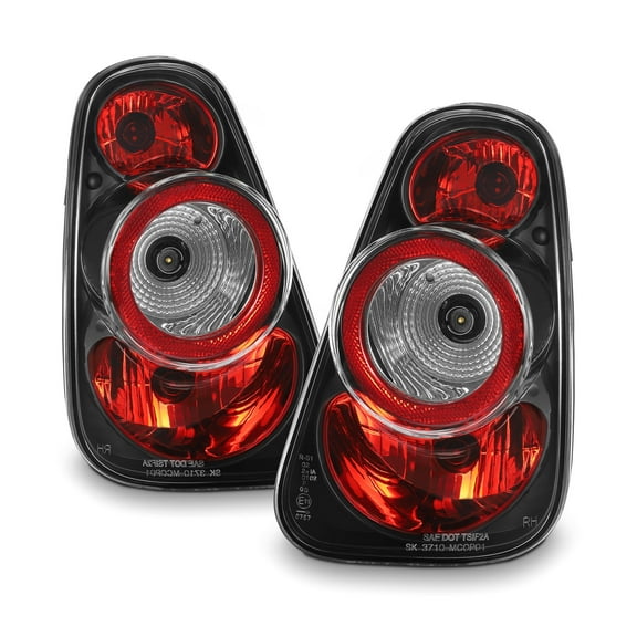 AKKON - For 2002-2006 Mini Cooper Hatchback 2005-2008 Mini-Cooper Convertibles Black Tail Lights Pair