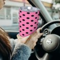 thumbnail image 6 of Daiia Rose red polka dots Printed 20oz Insulated Coffee Cup with Straw Topper, Fully Spill Proof Travel Coffee Mug, Stainless Steel Tumbler for Work Home Outdoor Car-Without Straw, 6 of 8