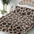 thumbnail image 3 of Ambesonne Abstract Boho Fitted & Flat Sheet with Sham 3 Pcs Set, Jaguar Skin Pattern, Twin, Warm Taupe Pale Caramel, 3 of 5