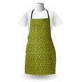 thumbnail image 3 of Abstract Apron, Comic Graphics of Creative Star Formations with Round Hexagon Holes, Unisex Kitchen Bib with Adjustable Neck for Cooking Gardening, Adult Size, Dark Teal Dark Yellow, by Ambesonne, 3 of 4