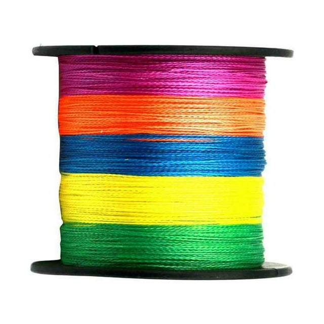 pitrice Colorful Fishing Line 300M Braided Fish Line String 4 Strands Fishing Rope Cord Fishing Tackle,6.0/60LB