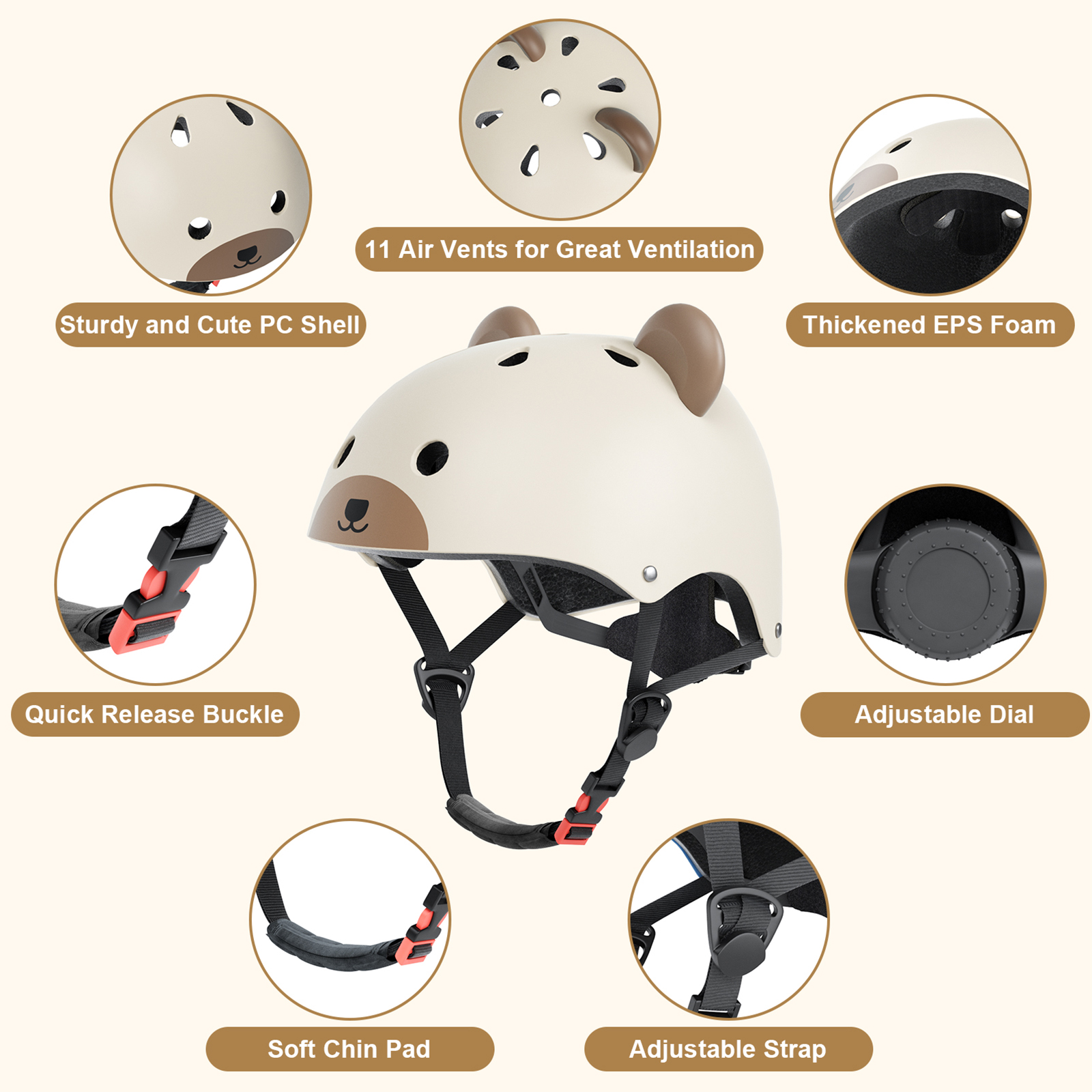 Korimefa Toddler Bike Helmet with 3D Animal Design photo 2