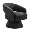 thumbnail image 2 of Dark Gray Velvet Accent Lounge Chair, 360 Degree, Modern Luxury Degree Swivel Chair For Bedroom, Velvet, Stylish Design, 2 of 5
