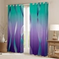 thumbnail image 2 of Gradient Gradient Teal to Purple 30%-50% Blackout Curtains Ombre Curtains & Drapes,Spiral Silver Print Wave Striped Pattern 2 Panels 52"Wx84"L Curtains,Abstract Art Room Decor Aesthetic, 2 of 6