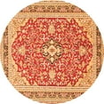 thumbnail image 1 of Ahgly Company Indoor Round Medallion Orange Traditional Area Rugs, 3' Round, 1 of 1