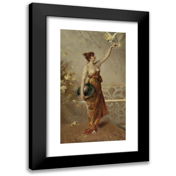 Conrad Kiesel 10x14 Black Modern Framed Museum Art Print Titled - Manuela (1884)