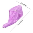 thumbnail image 3 of Toalla de microfibra de rápida absorción para secar el cabello – Turbante supersuave para mujer con cierre de botón seguro, 3 of 6