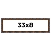 33x8 Frame Gold Real Wood Picture Frame Width 1.5 inches | Interior Frame Depth 0.5 inches |