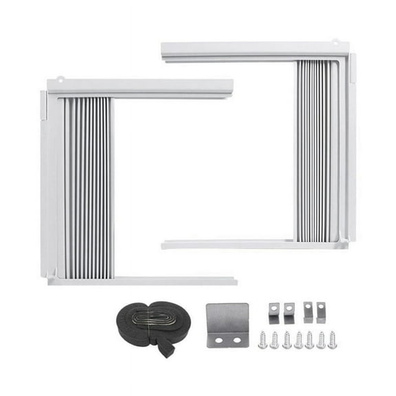 Window Air Conditioner Side Panels with Frame, Adjustable Insulation AC Side Panel for BTU Window AC Unit,Frame Included