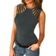 thumbnail image 3 of Qarigey Chaleco Casual apretado Color sólido cintura alta Tanktop playa vacaciones baile sin mangas camisa adolescentes verano Top ropa Prendas para la parte del cuerpo Gris XXL Qarigey AP011123-05, 3 of 6